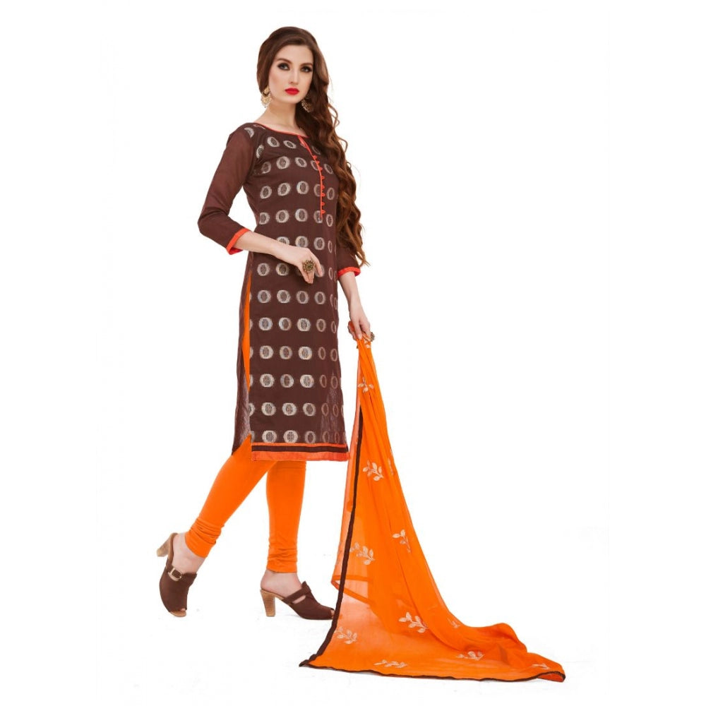 Banarasi Jacquard Unstitched Salwar-Suit Material With Dupatta