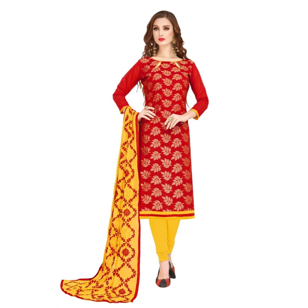 Banarasi Jacquard Unstitched Salwar-Suit Material With Dupatta