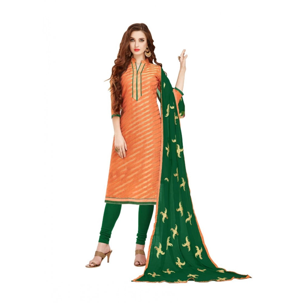 Banarasi Jacquard Unstitched Salwar-Suit Material With Dupatta