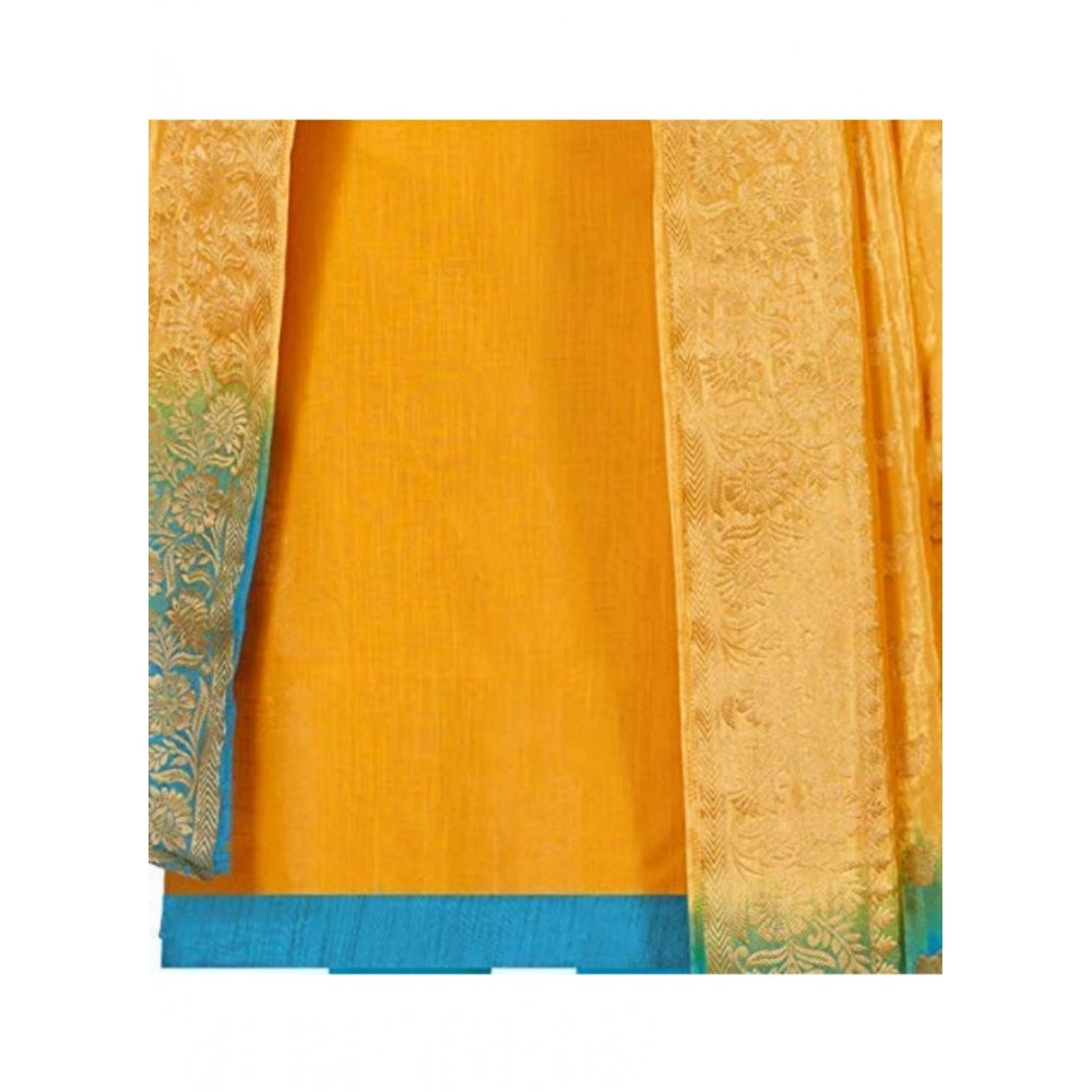 Slub Cotton Unstitched Salwar-Suit Material With Dupatta