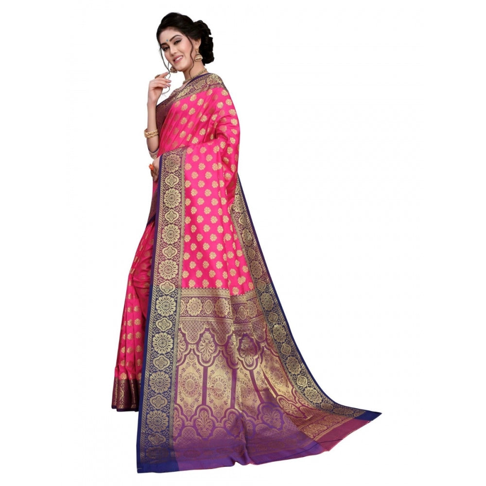 Sana Silk Jacquard Saree With Blouse