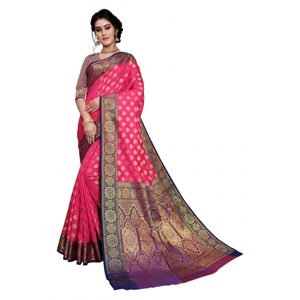 Sana Silk Jacquard Saree With Blouse