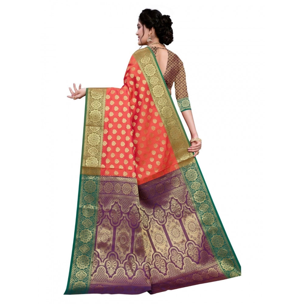 Sana Silk Jacquard Saree With Blouse