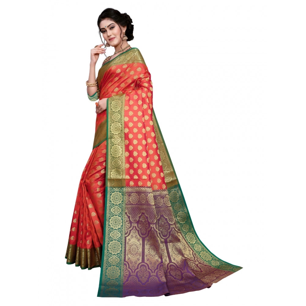 Sana Silk Jacquard Saree With Blouse