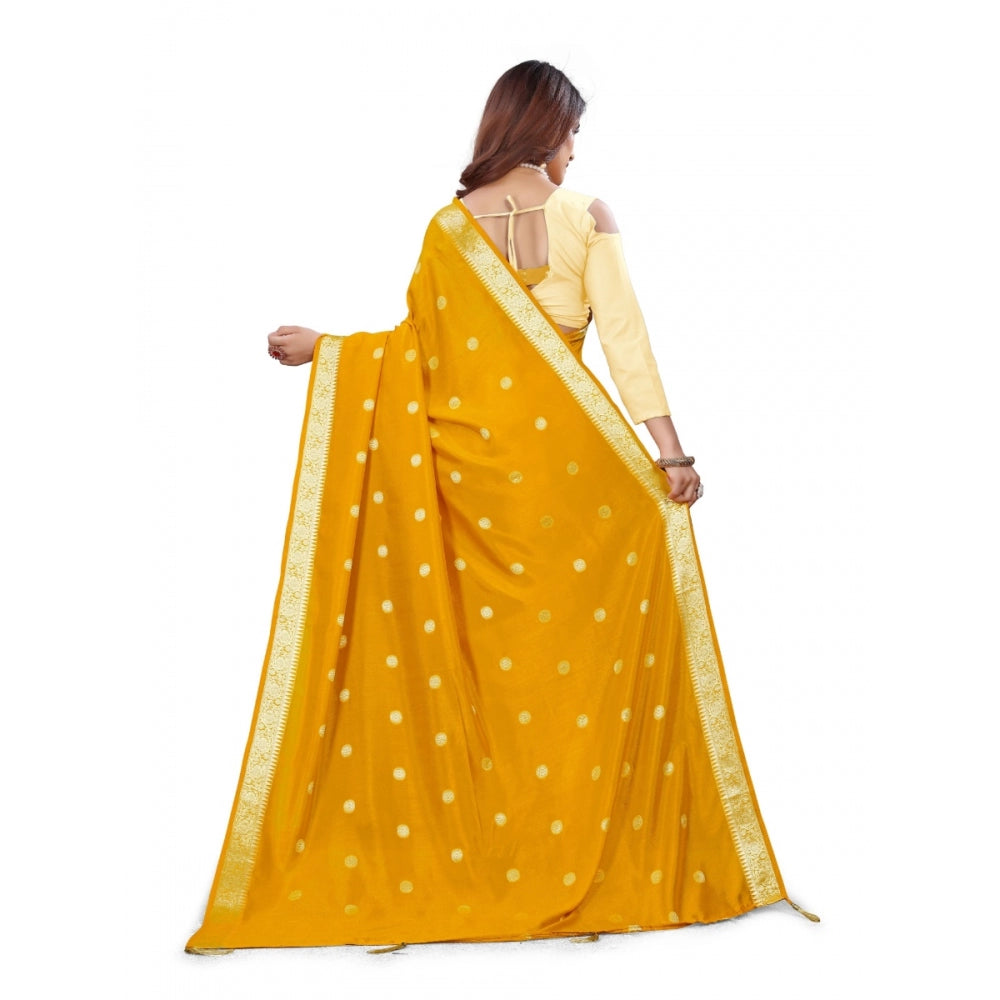 Vichitra Silk Saree With Blouse