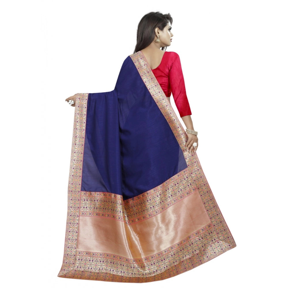 Vichitra Silk Saree with Blouse