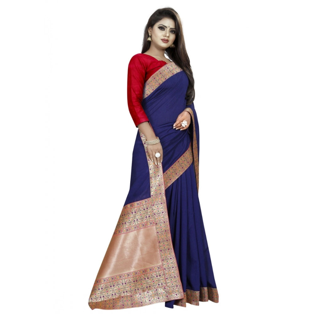 Vichitra Silk Saree with Blouse