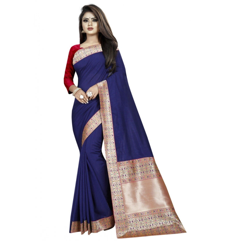 Vichitra Silk Saree with Blouse