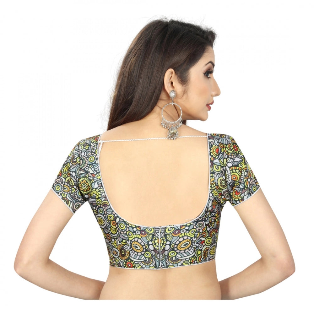 Satin Silk, Inner-Cotton Full Stitched Padded Blouse