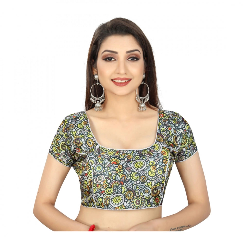 Satin Silk, Inner-Cotton Full Stitched Padded Blouse