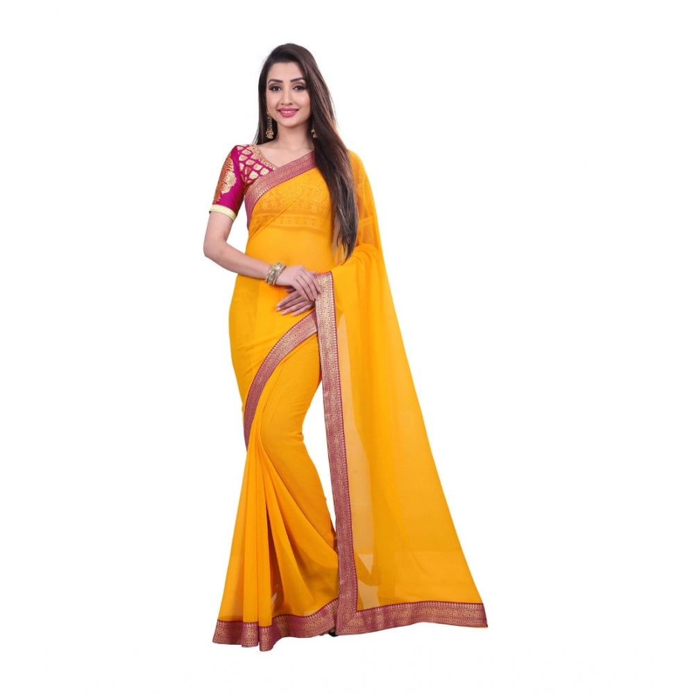 Chiifon, Jacquard Blouse Saree