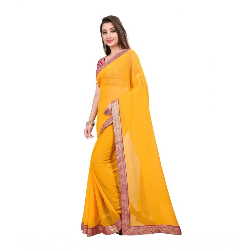 Chiifon, Jacquard Blouse Saree