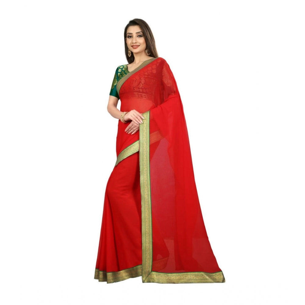 Chiifon, Jacquard Blouse Saree