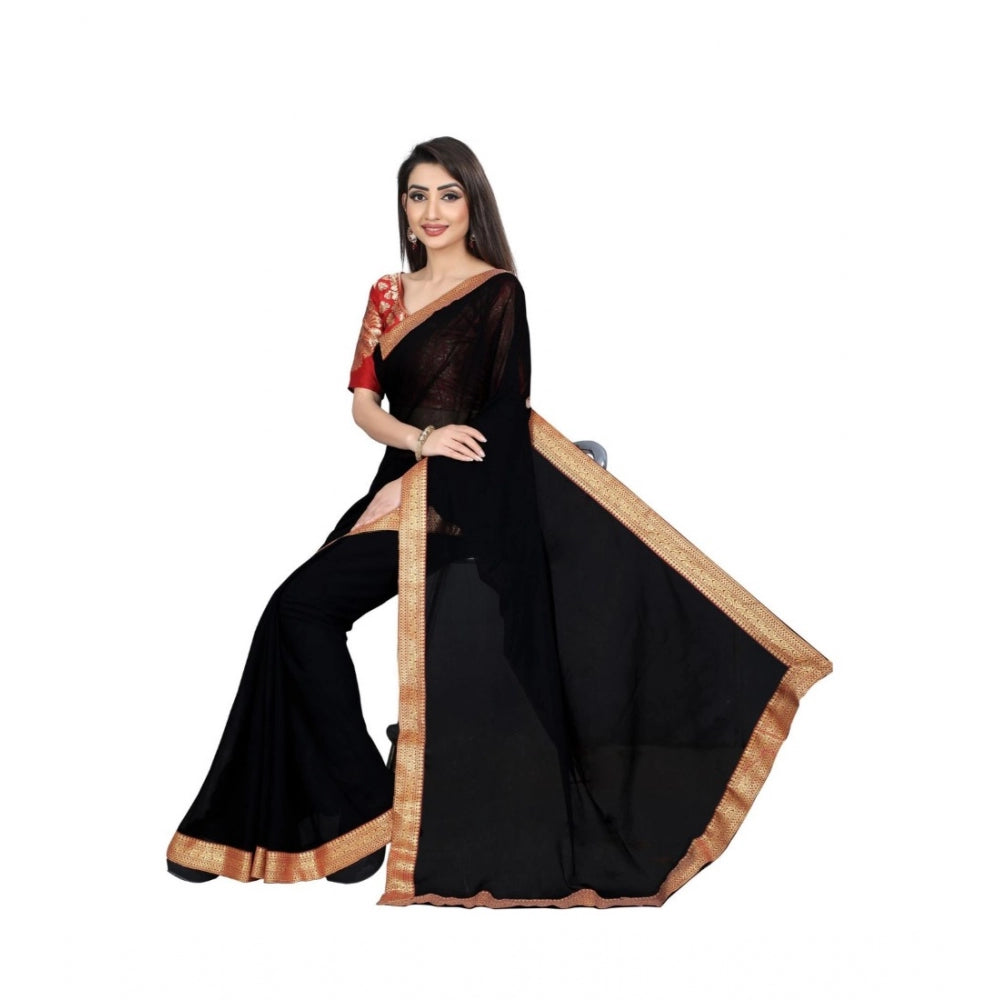 Chiifon, Jacquard Blouse Saree