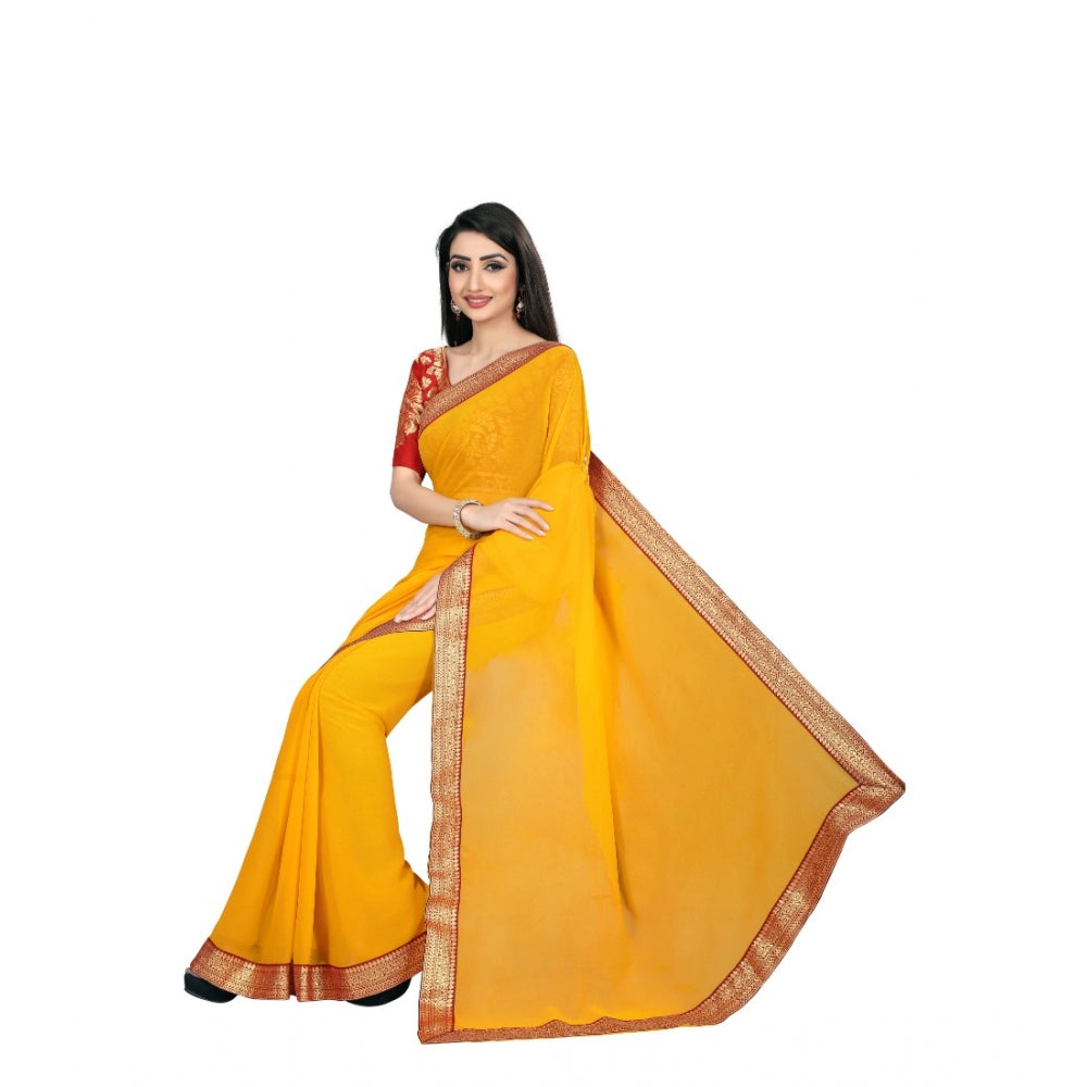 Chiifon, Jacquard Blouse Saree