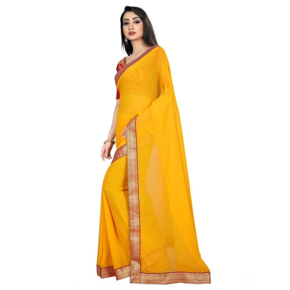 Chiifon, Jacquard Blouse Saree