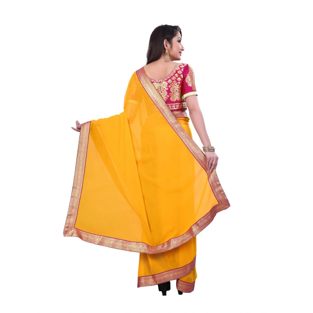 Chiifon, Jacquard Blouse Saree