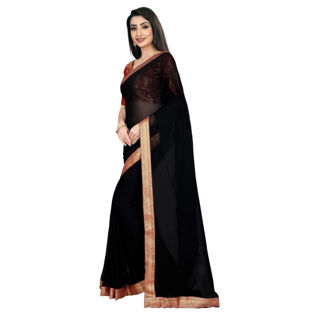 Chiifon, Jacquard Blouse Saree