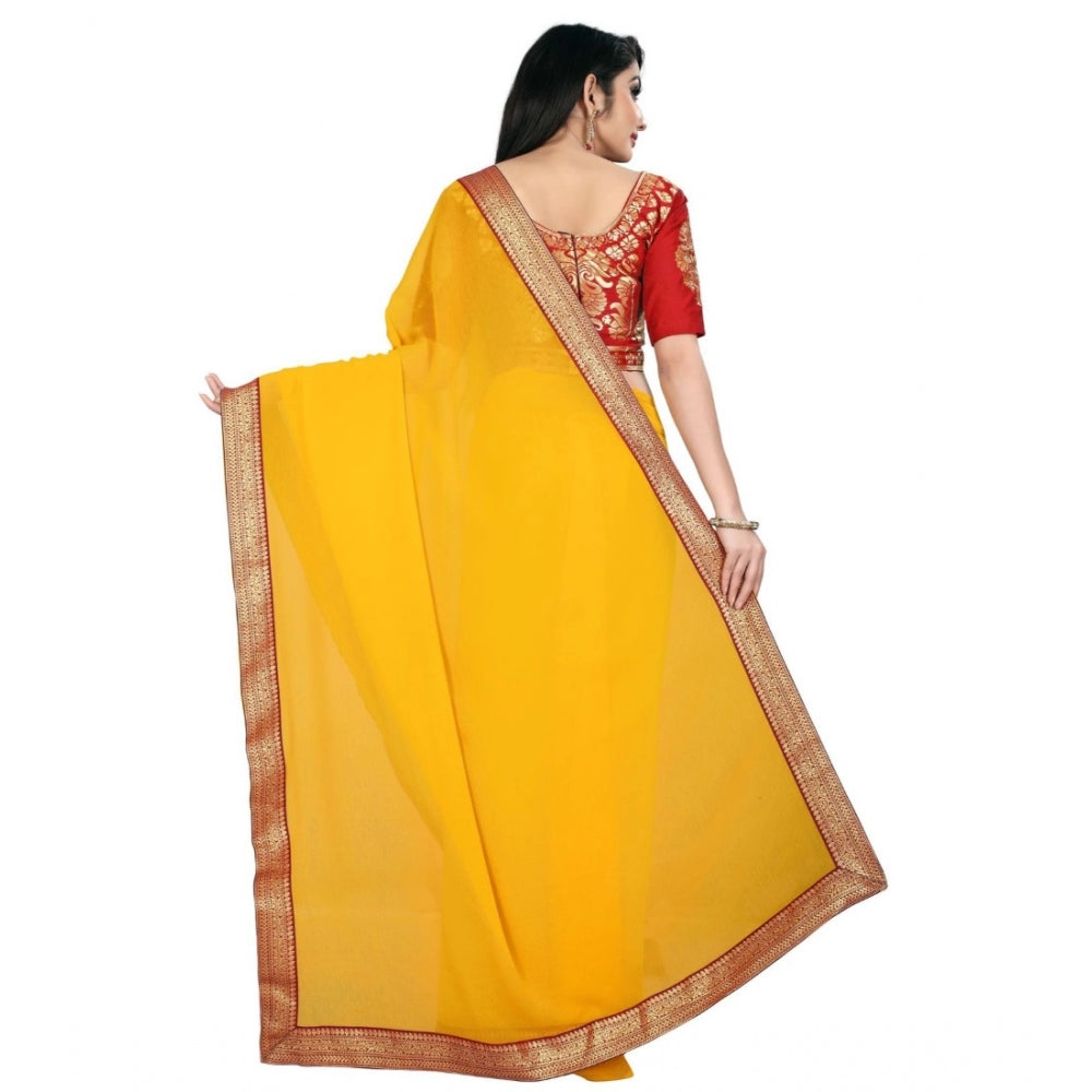 Chiifon, Jacquard Blouse Saree