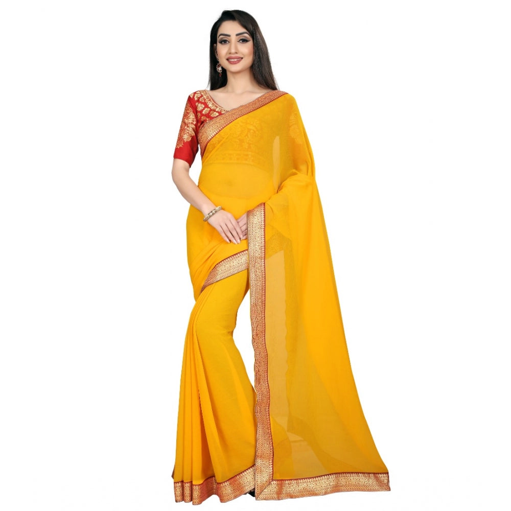 Chiifon, Jacquard Blouse Saree