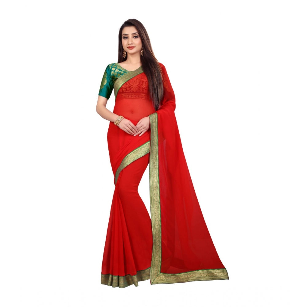 Chiifon, Jacquard Blouse Saree