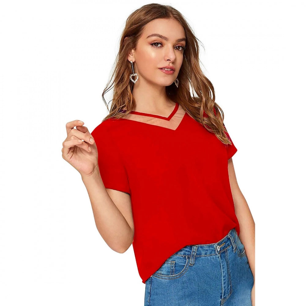 Polyester, Knitting Western Wear T-Shirt