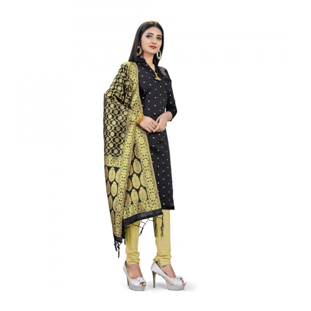 Banarasi Silk Unstitched Salwar-Suit Material Premium Quality With Dupatta