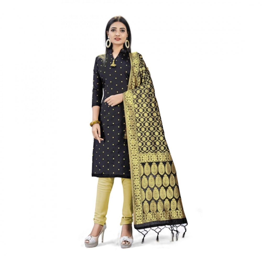 Banarasi Silk Unstitched Salwar-Suit Material Premium Quality With Dupatta