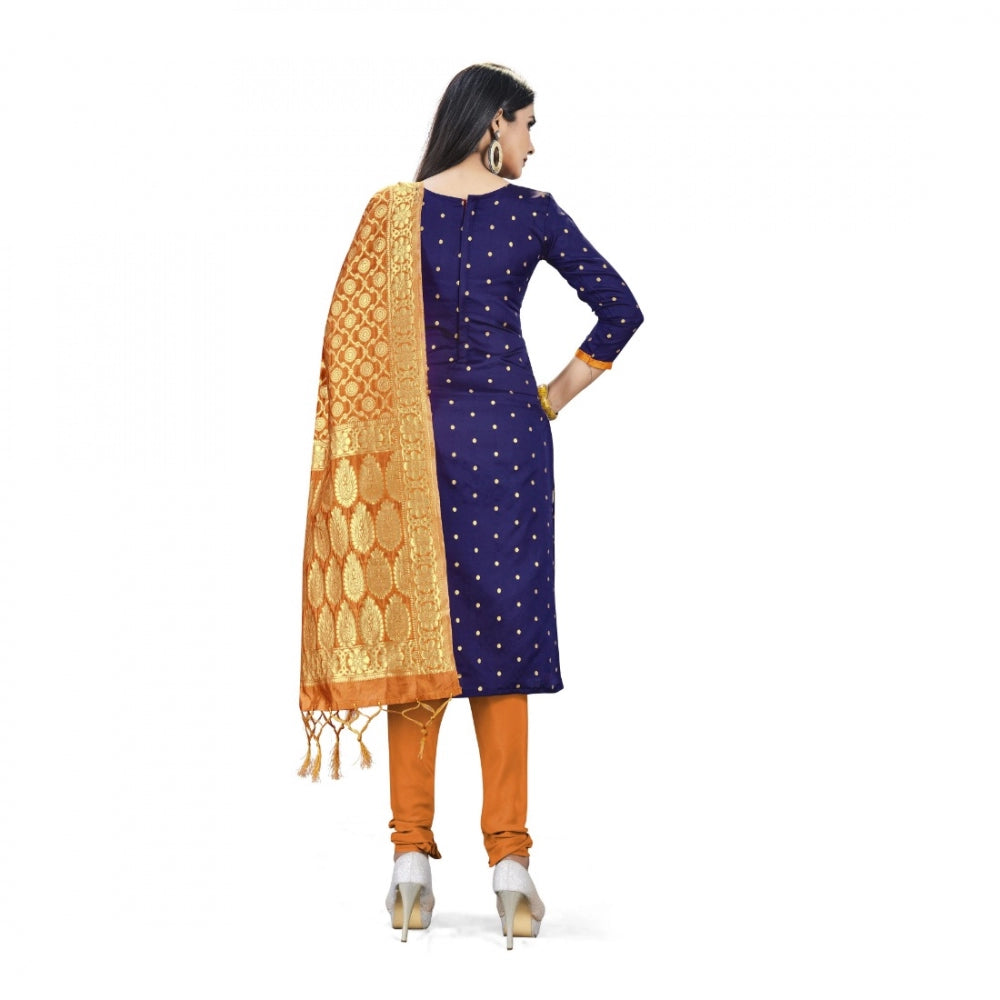 Banarasi Silk Unstitched Salwar-Suit Material Premium Quality With Dupatta