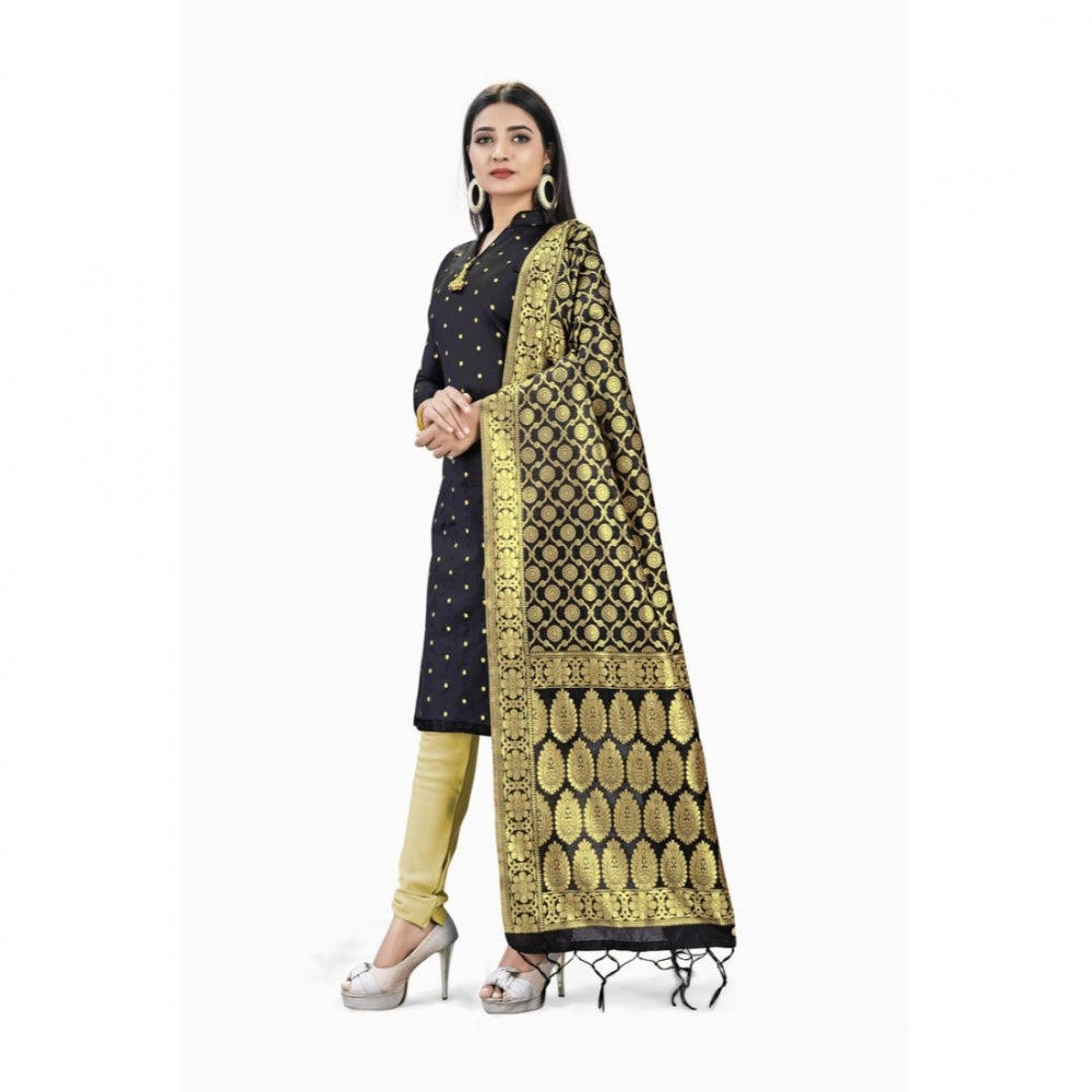 Banarasi Silk Unstitched Salwar-Suit Material Premium Quality With Dupatta