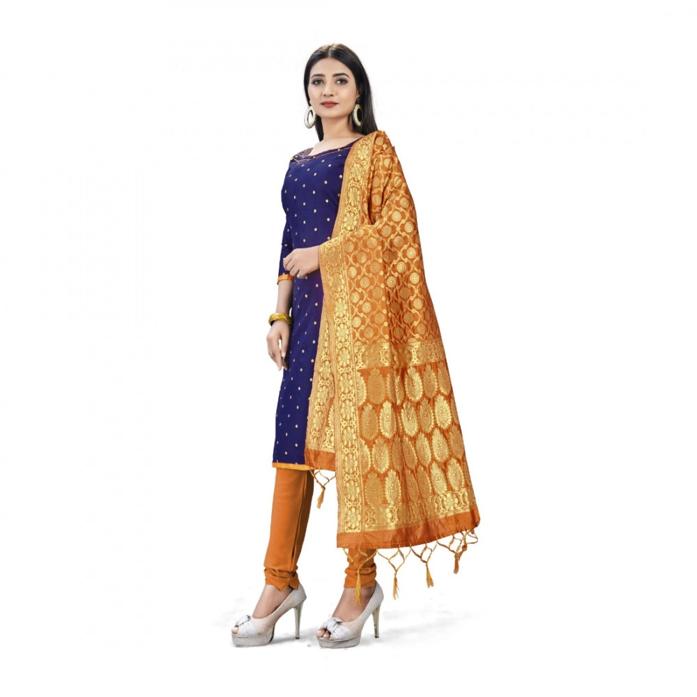 Banarasi Silk Unstitched Salwar-Suit Material Premium Quality With Dupatta