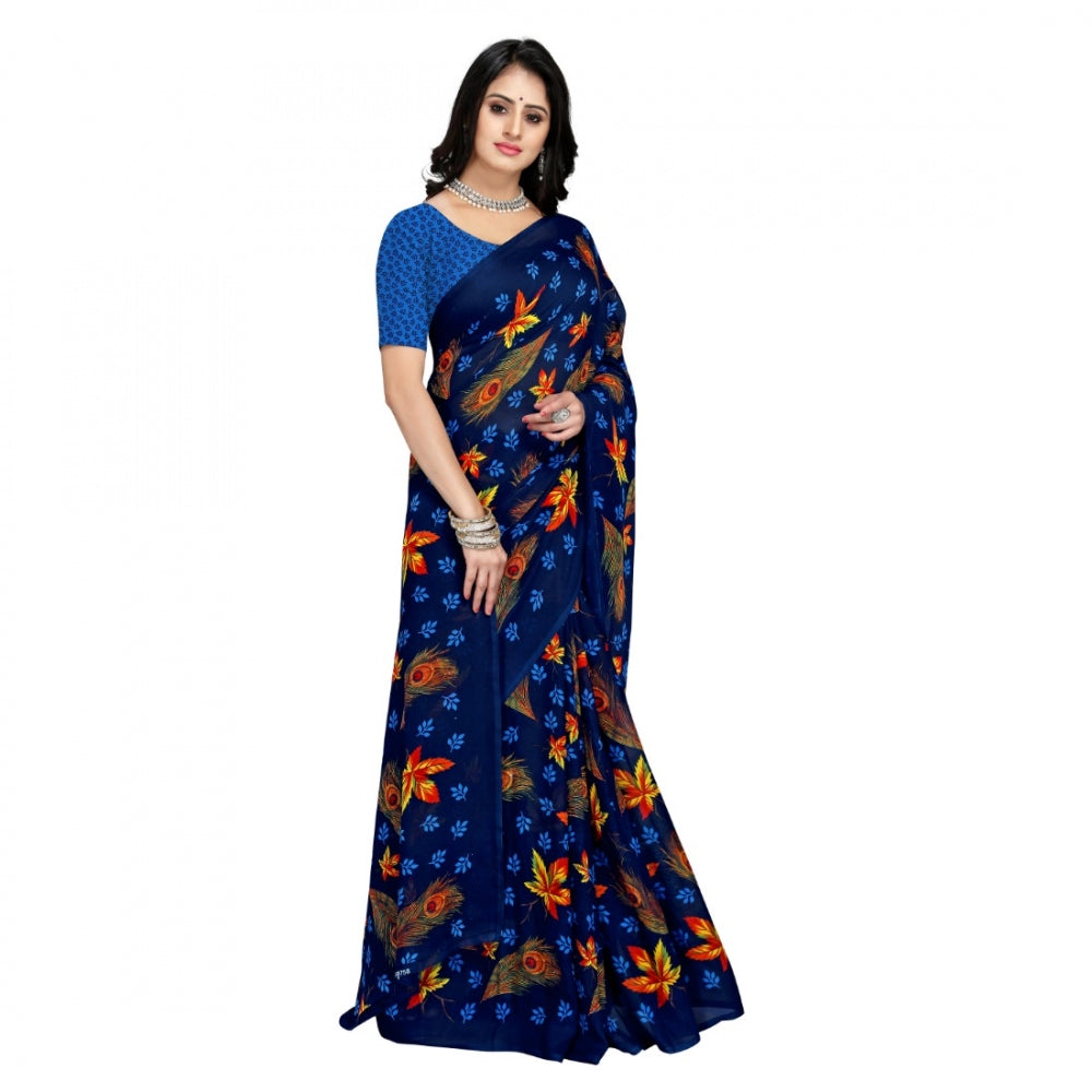 Rani Rangoli Faux Georgette Saree With Blouse