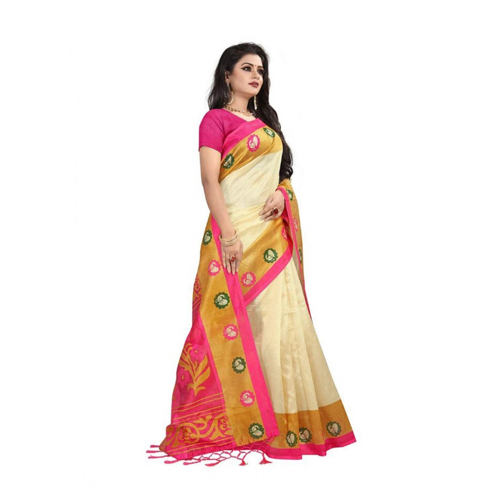 Art Silk Saree With Blouse