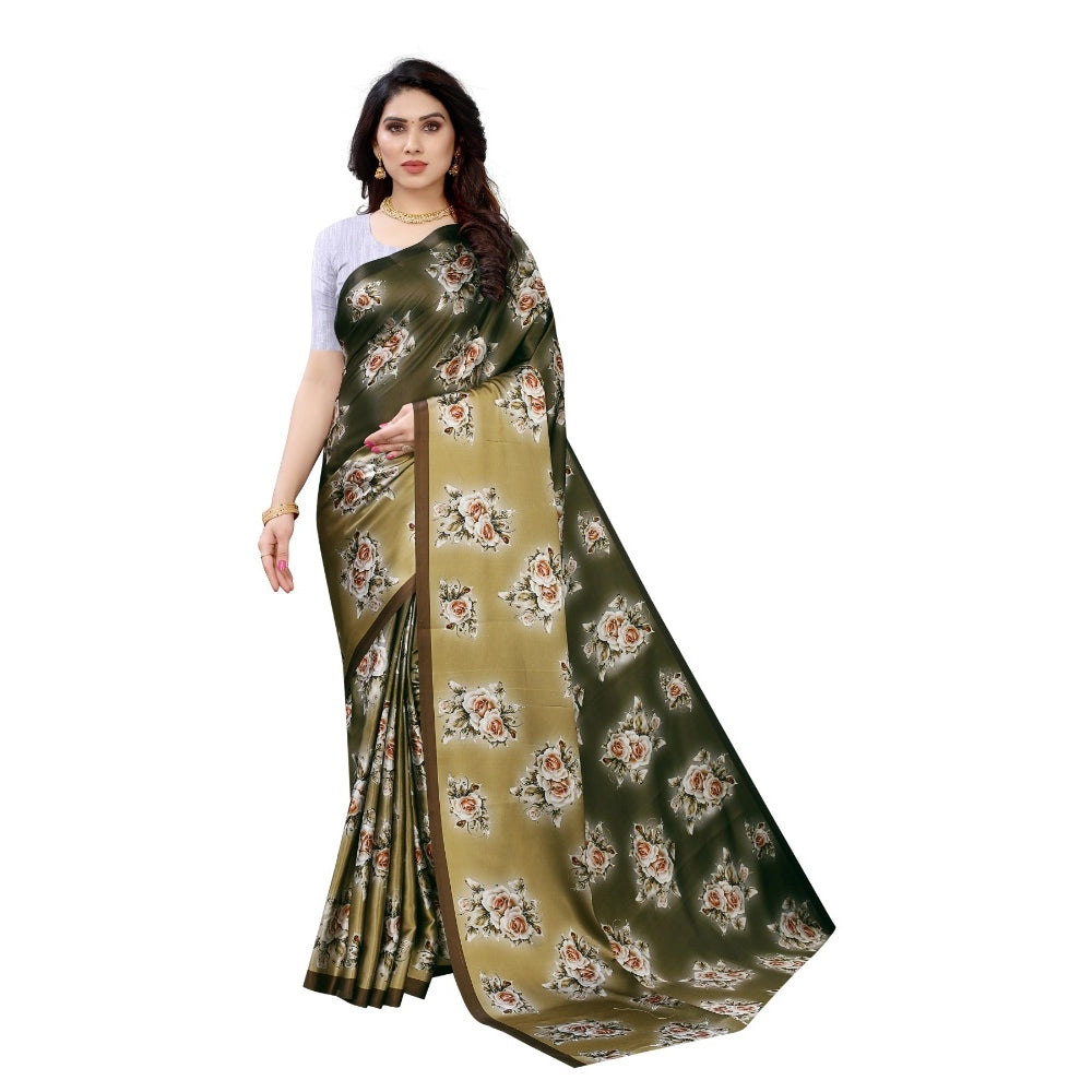 Soft Japan Satin Saree With Blouse