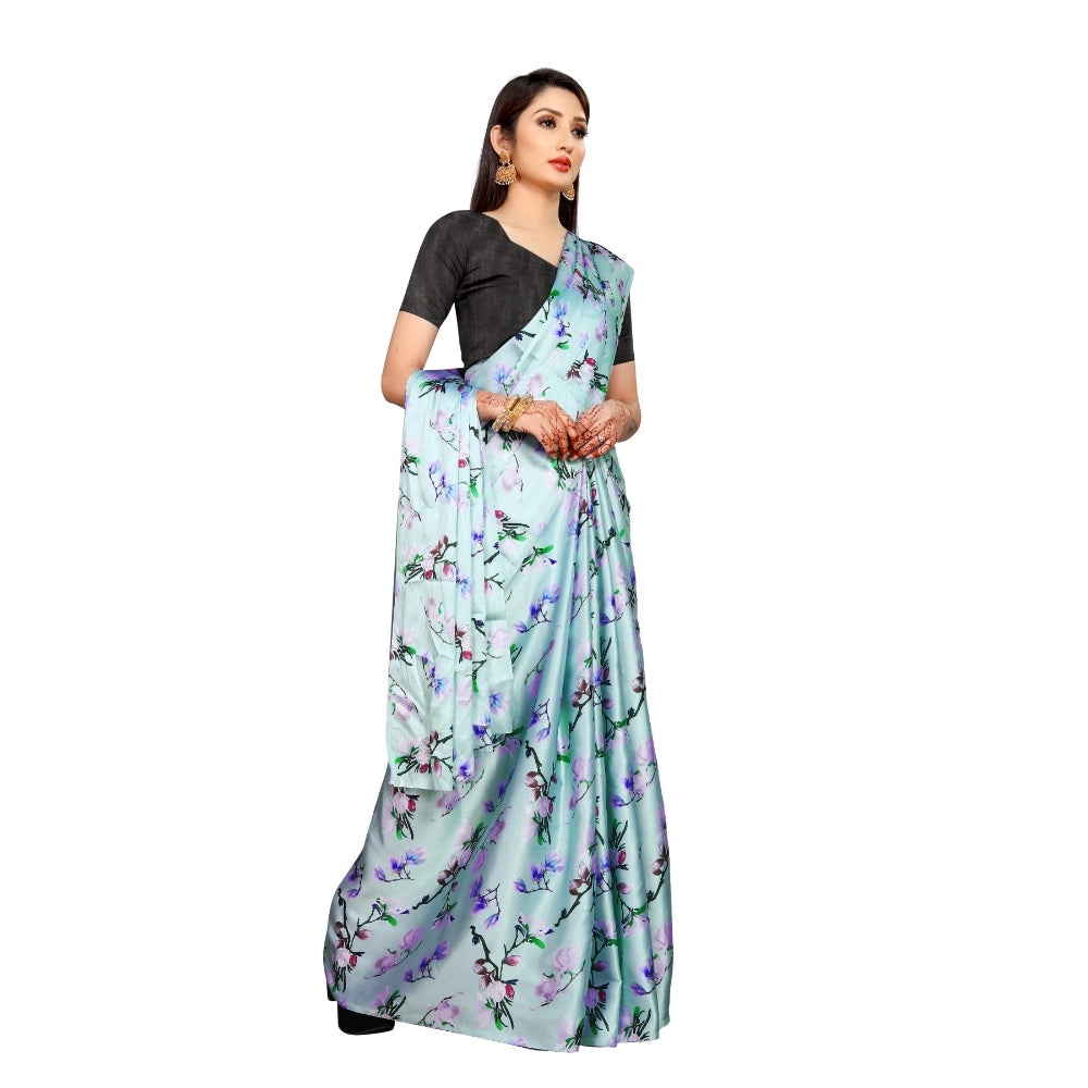 Soft Japan Satin Saree With Blouse