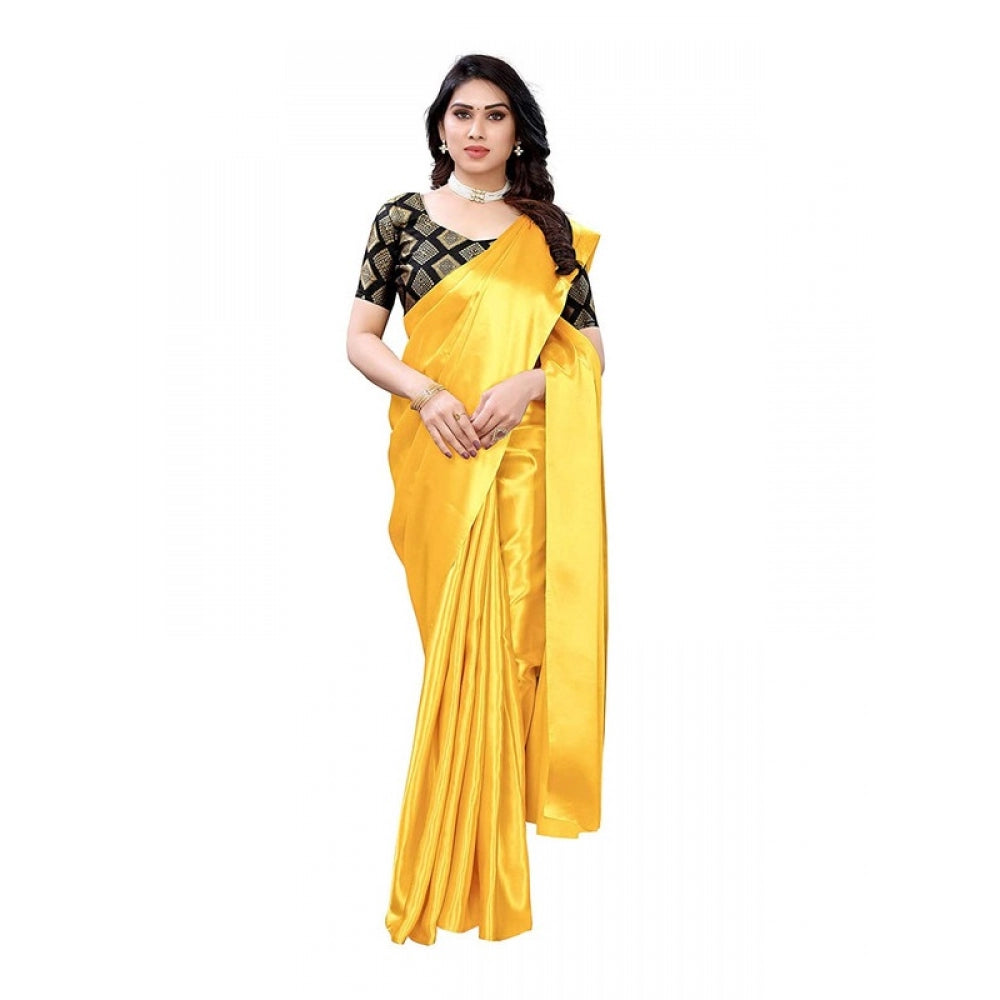 Satin Saree With Blouse