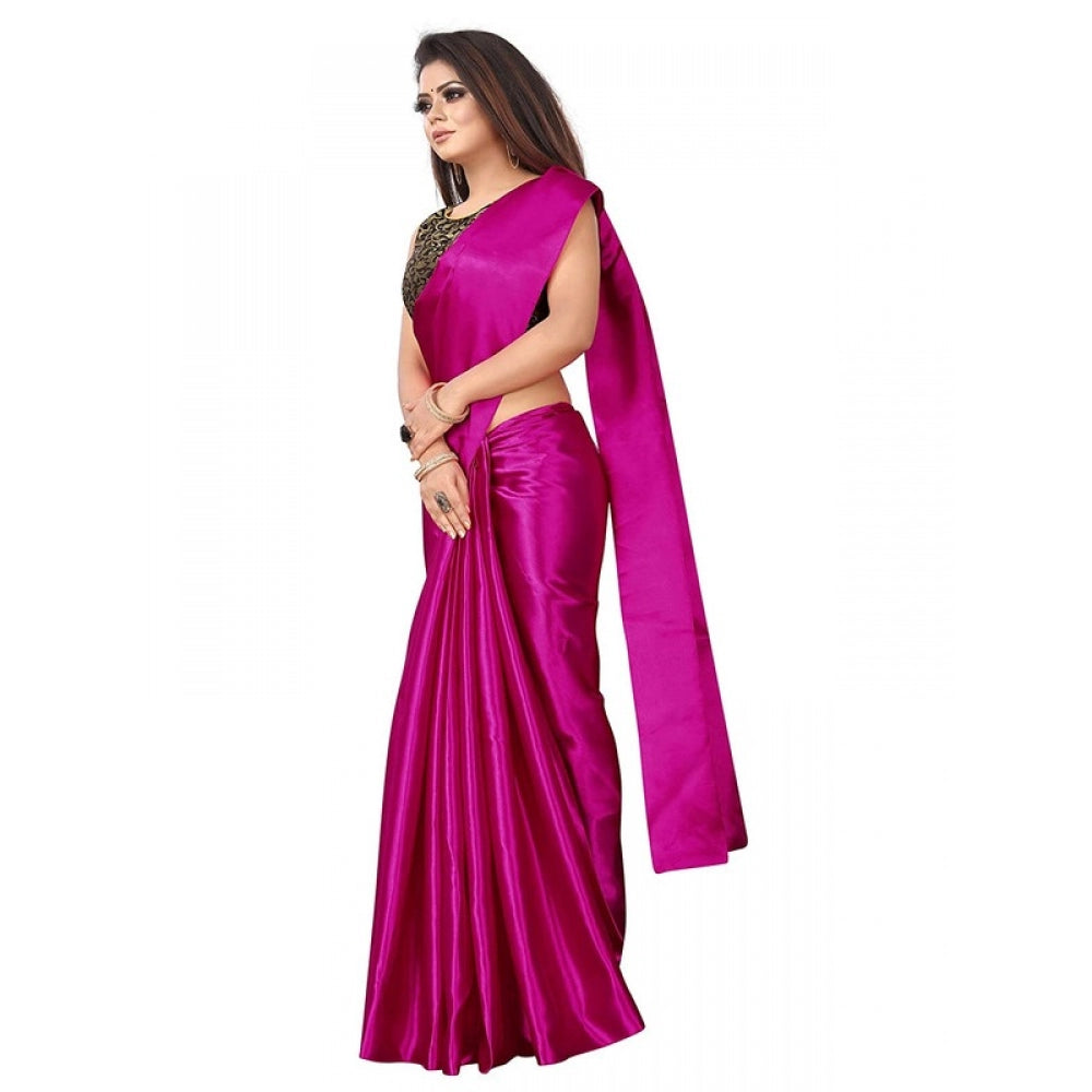 Satin Saree With Blouse