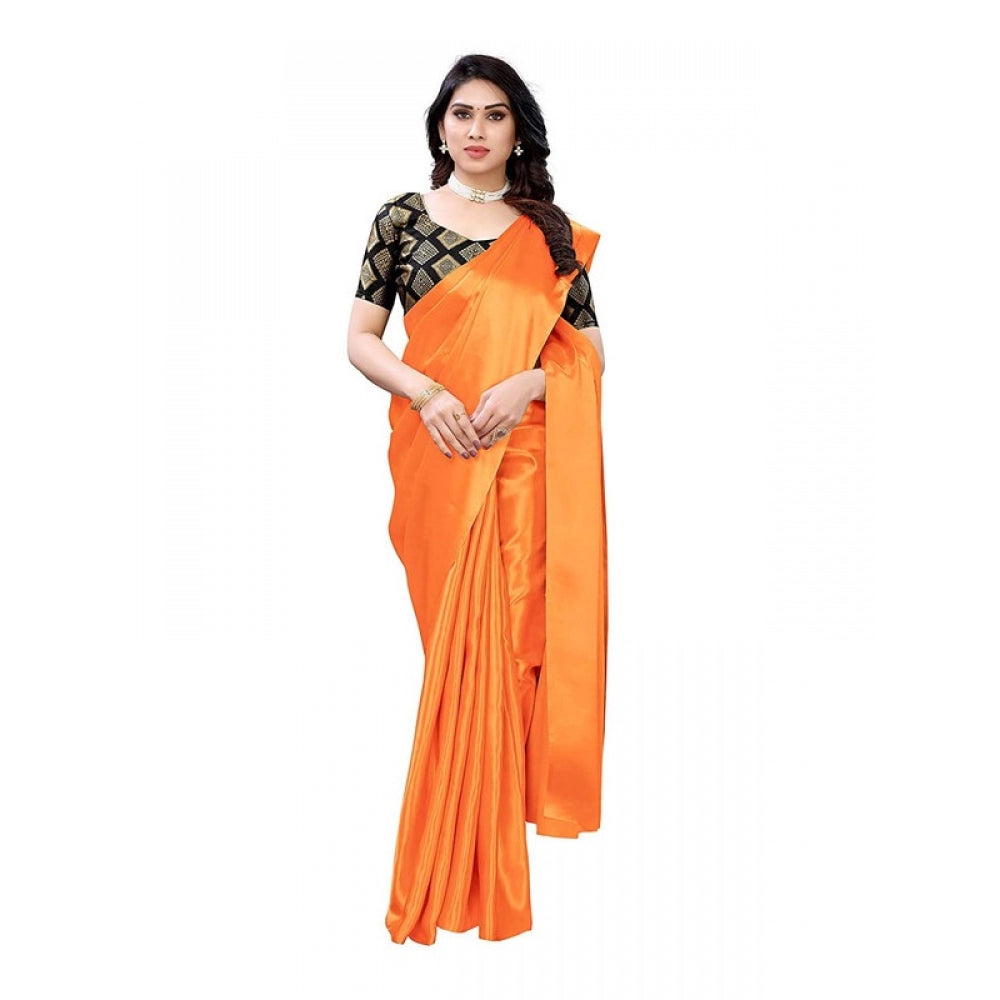 Satin Saree With Blouse