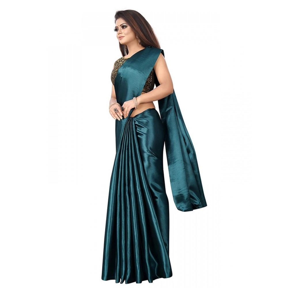 Satin Saree With Blouse