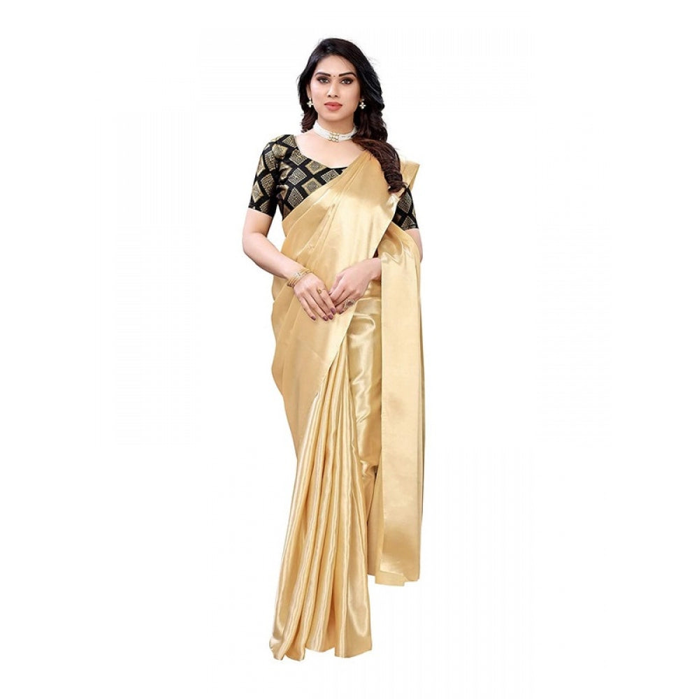 Satin Saree With Blouse