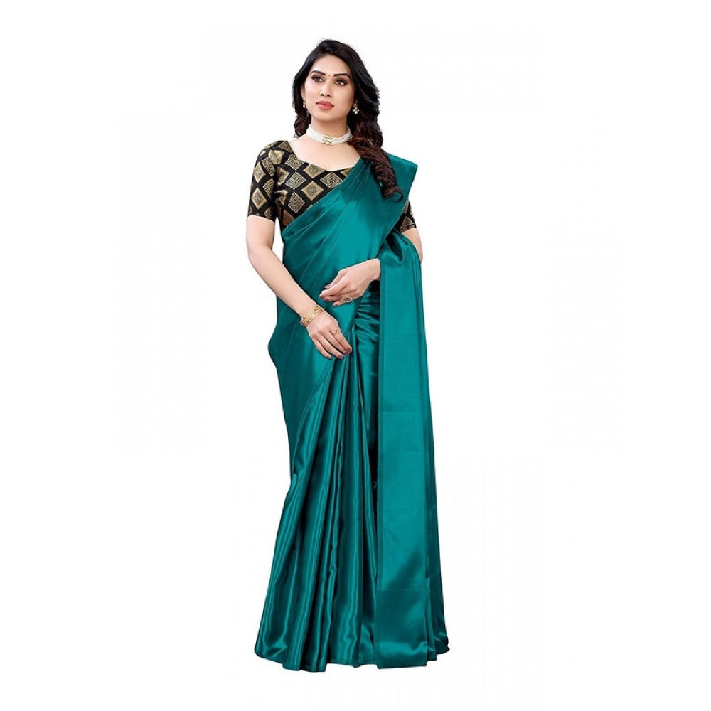 Satin Saree With Blouse