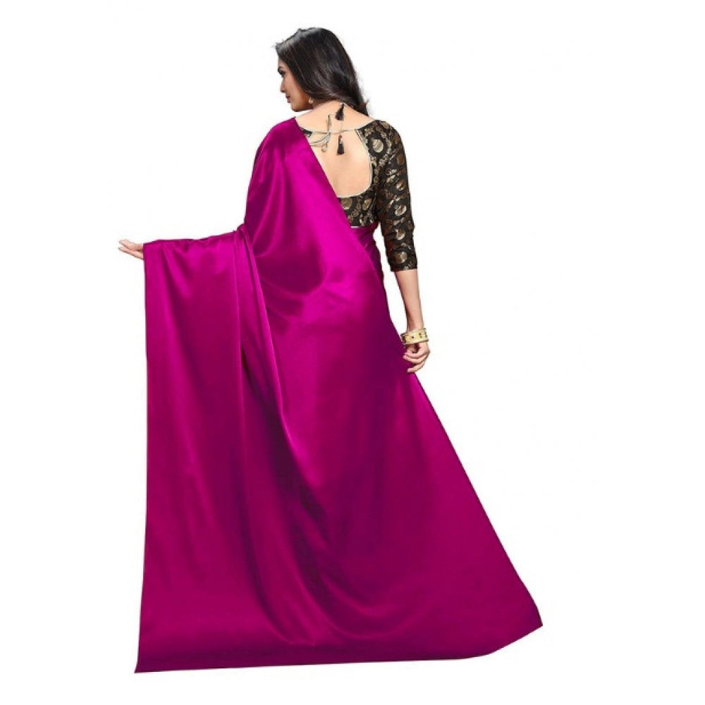 Satin Saree With Blouse