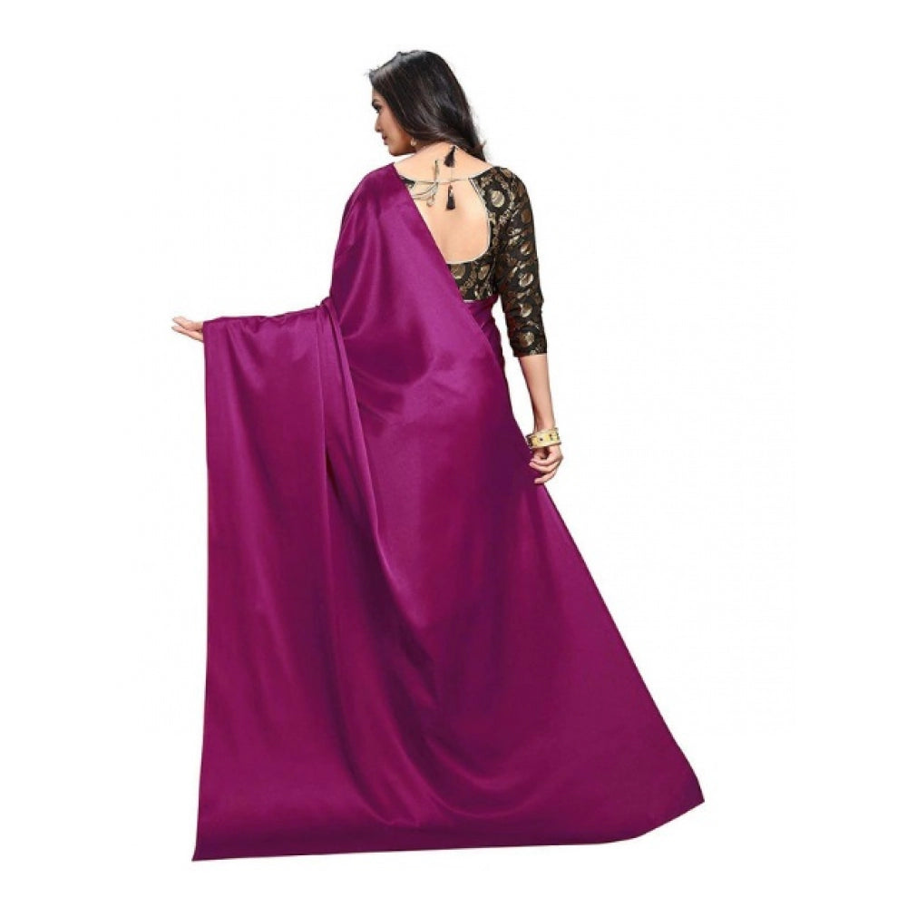 Satin Saree With Blouse