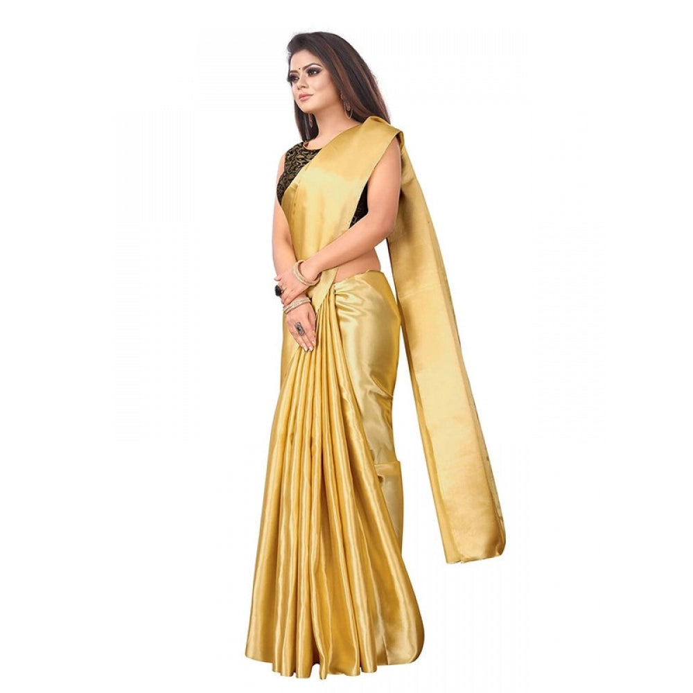 Satin Saree With Blouse