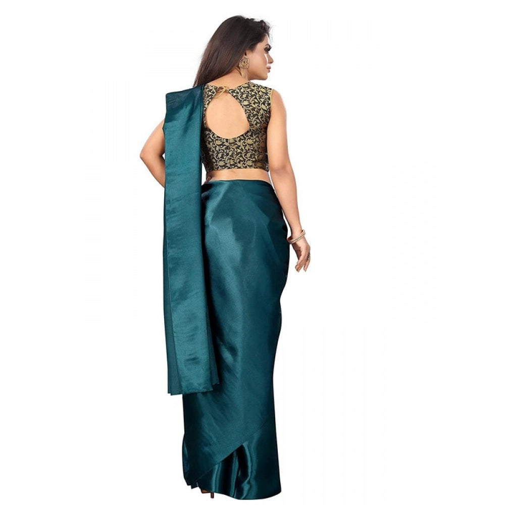 Satin Saree With Blouse