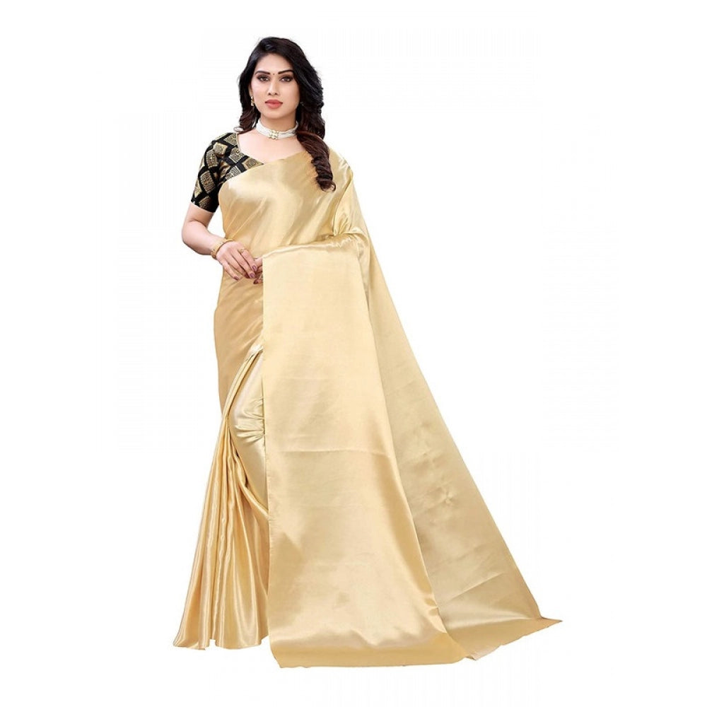 Satin Saree With Blouse