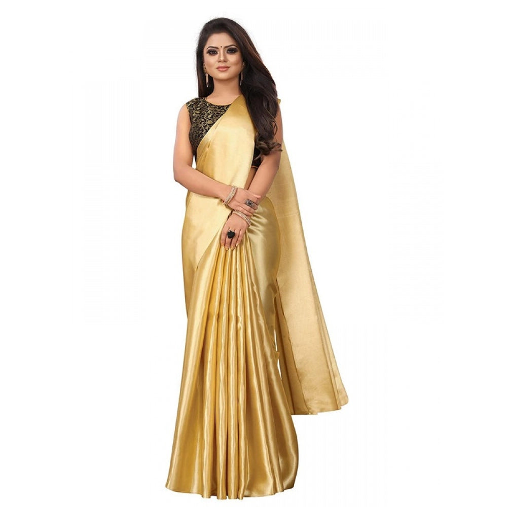 Satin Saree With Blouse