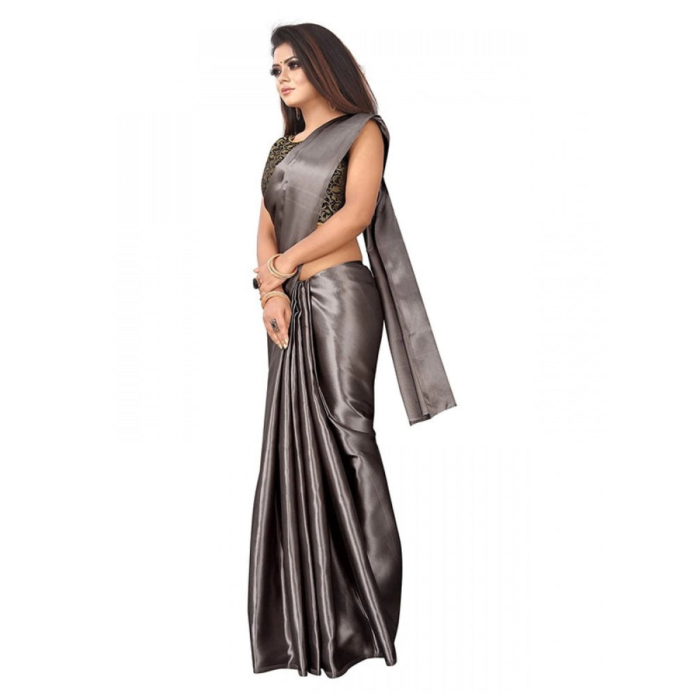 Satin Saree With Blouse