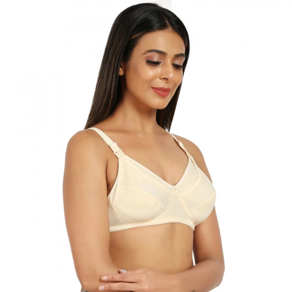 Cotton Blend Mother Care Full Coverage Feeding Bra Non Padded