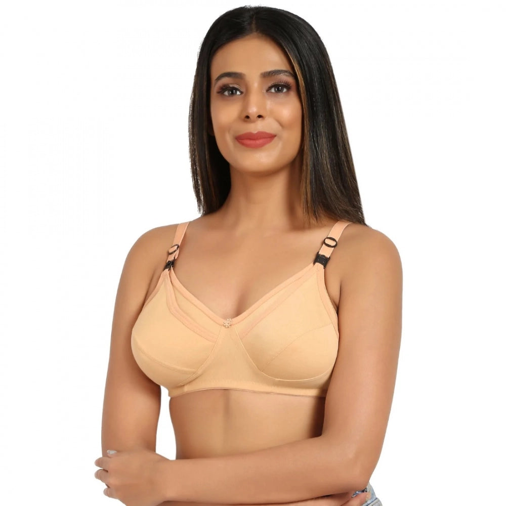 Cotton Blend Mother Care Full Coverage Feeding Bra Non Padded